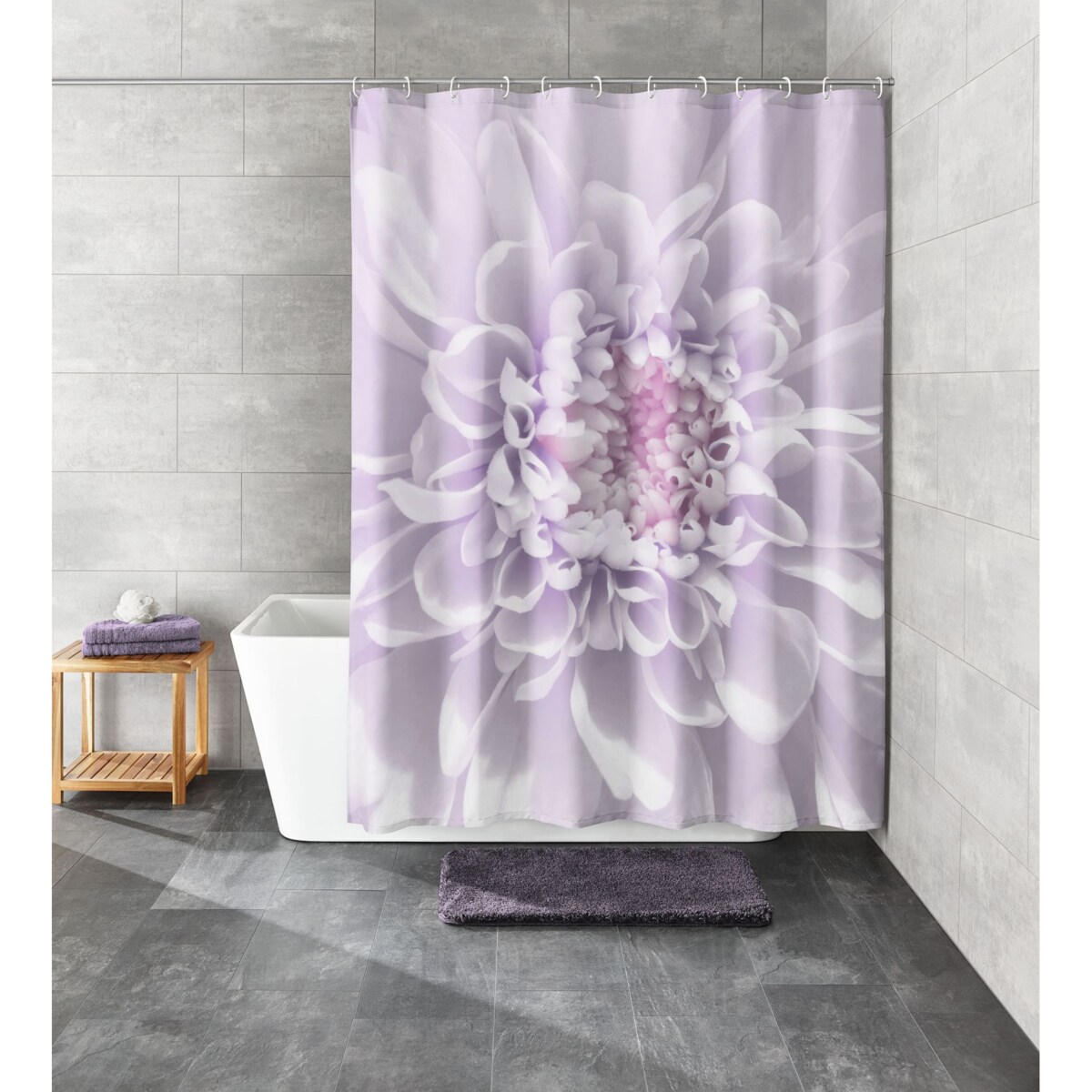 Kleine Wolke Dahlia Zasłona prysznicowa Fioletowy 180x200 cm