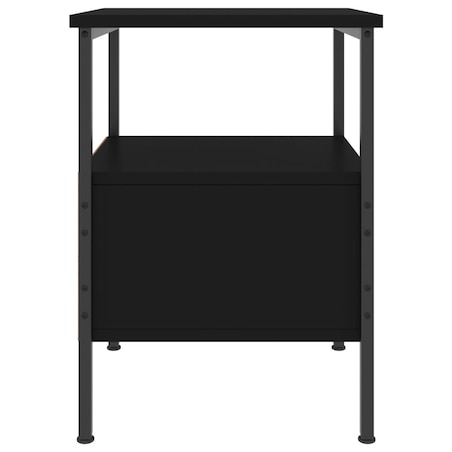vidaXL Szafka nocna, czarna, 34x36x50 cm, materiał drewnopochodny