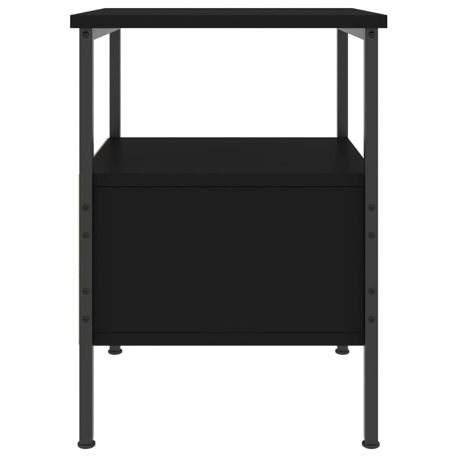 vidaXL Szafka nocna, czarna, 34x36x50 cm, materiał drewnopochodny