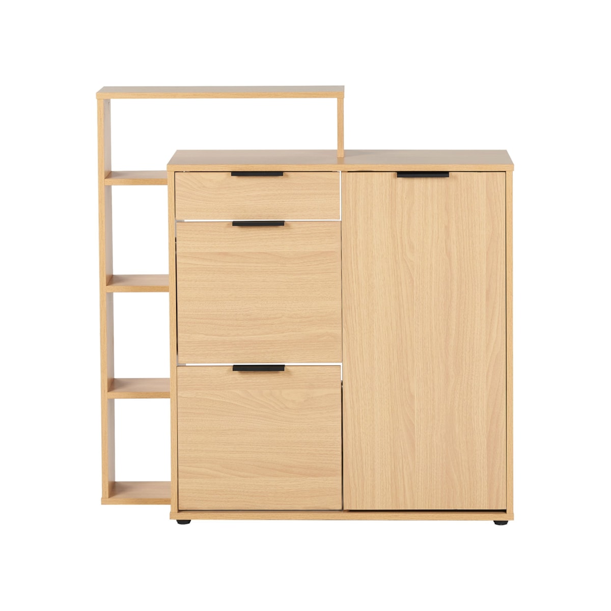 Szafka na buty 3 przegrody jasne drewno MIRANI