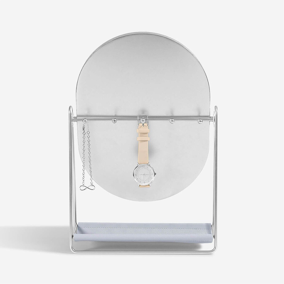 Lusterko Stackers lawendowo-srebrne z organizerem na biżuterię