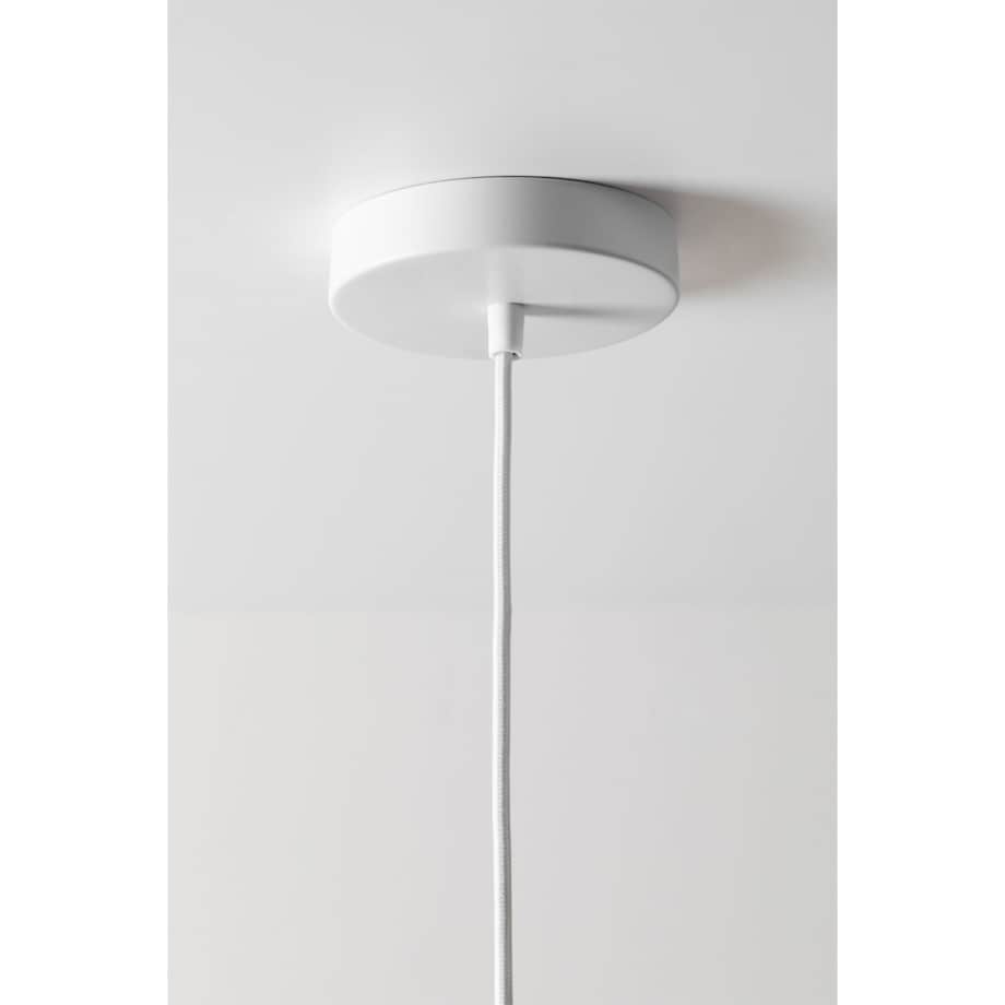 Lampa wisząca z metalu i tkaniny pudrowa Belisa Ø60 cm