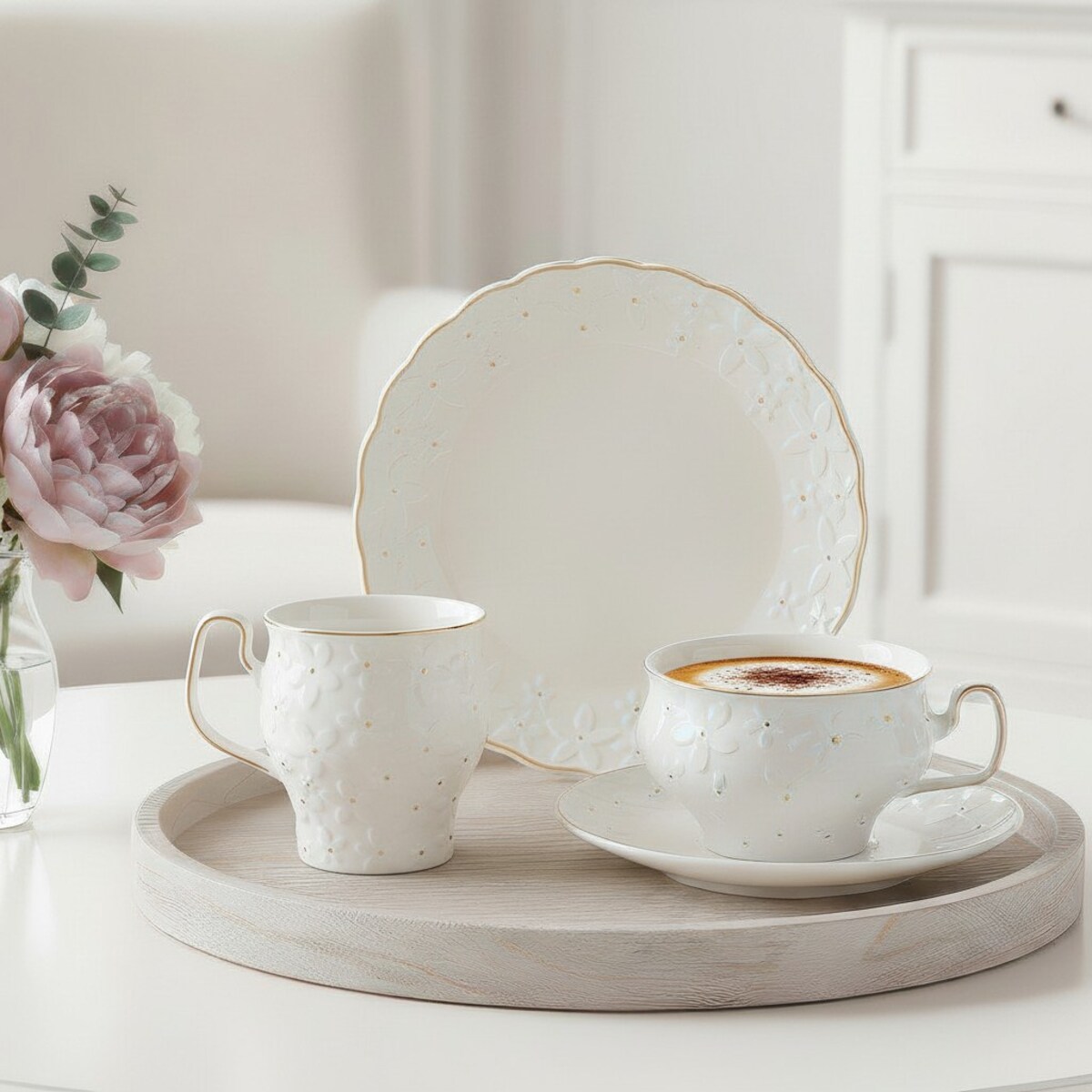 VILLA ITALIA Talerzyk deserowy porcelanowy 21 cm FIORELLA