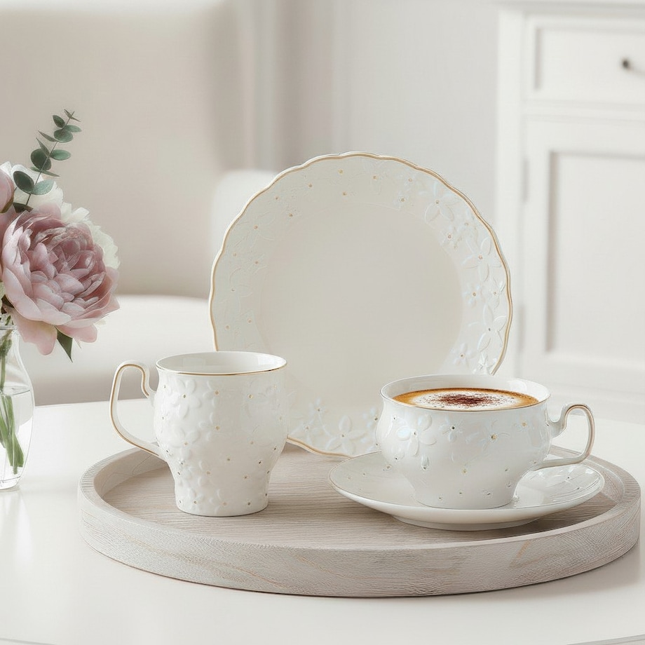 VILLA ITALIA Talerzyk deserowy porcelanowy 21 cm FIORELLA