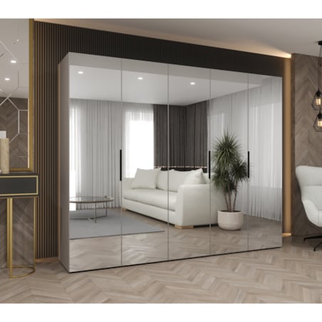 Szafa uchylna otwierana MARBELLA 3 250 wys. 202 cm Kaszmir + u. Czarny