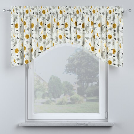 Lambrekin łuk 200x75 biało-szara