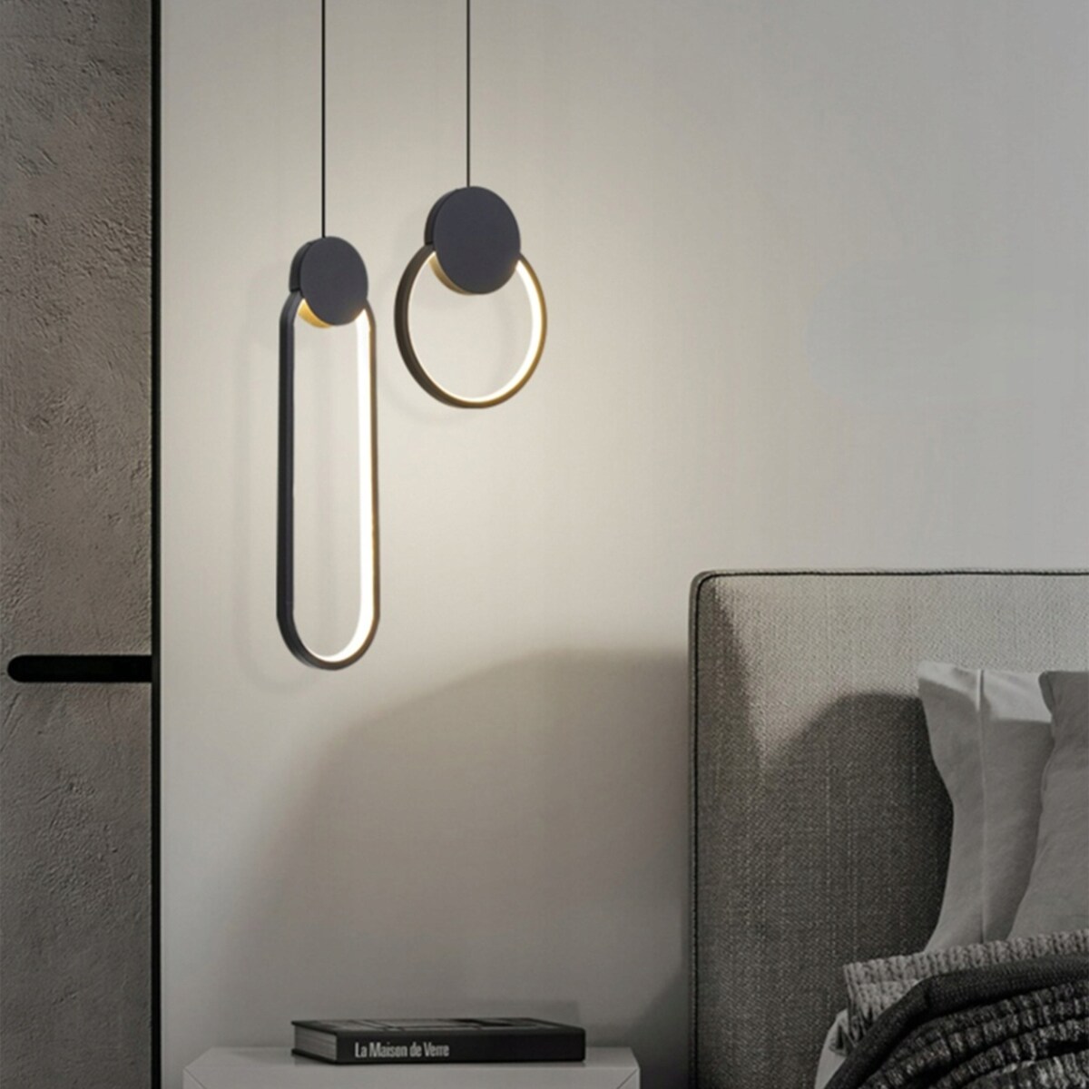 Lampa Sufitowa Wisząca Metal Black Led Czarny