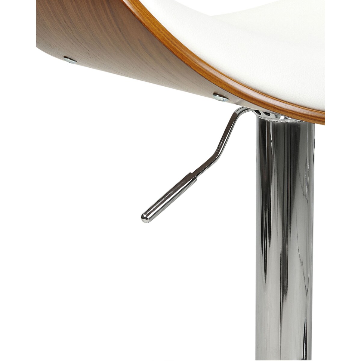 Hoker barowy regulowany ekoskóra biały ROTTERDAM