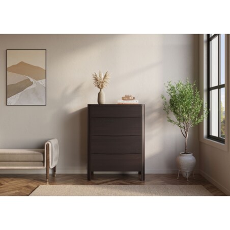 Drewniana komoda bukowa Visby MODENA 80 / kolor palisander