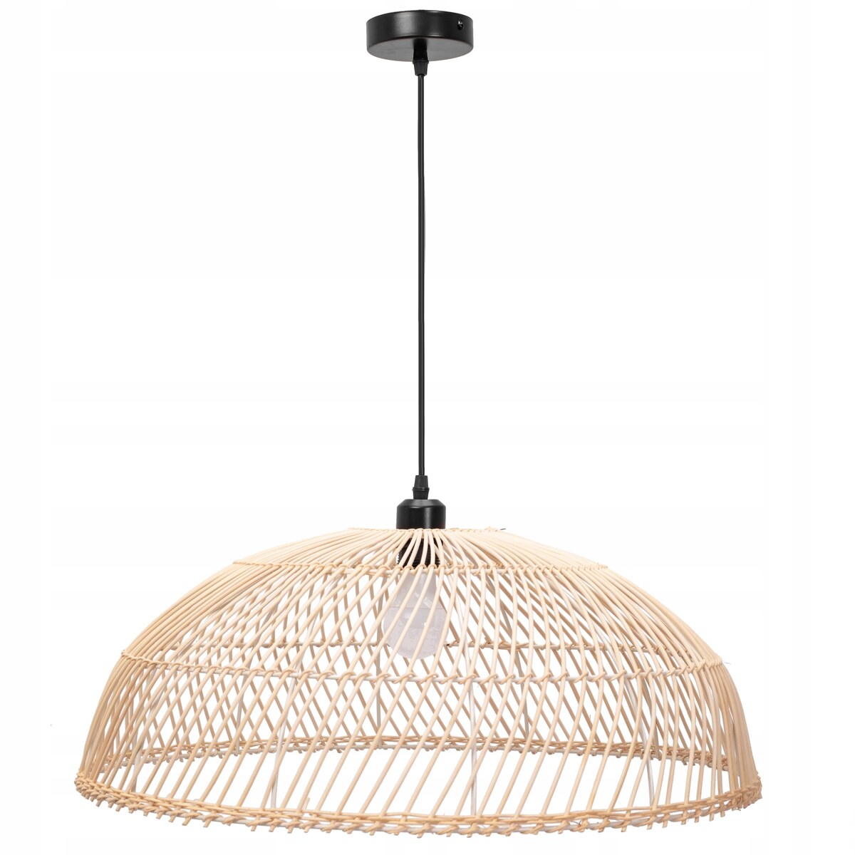 Lampa Wisząca Pleciona Bambus Natural Boho Duża