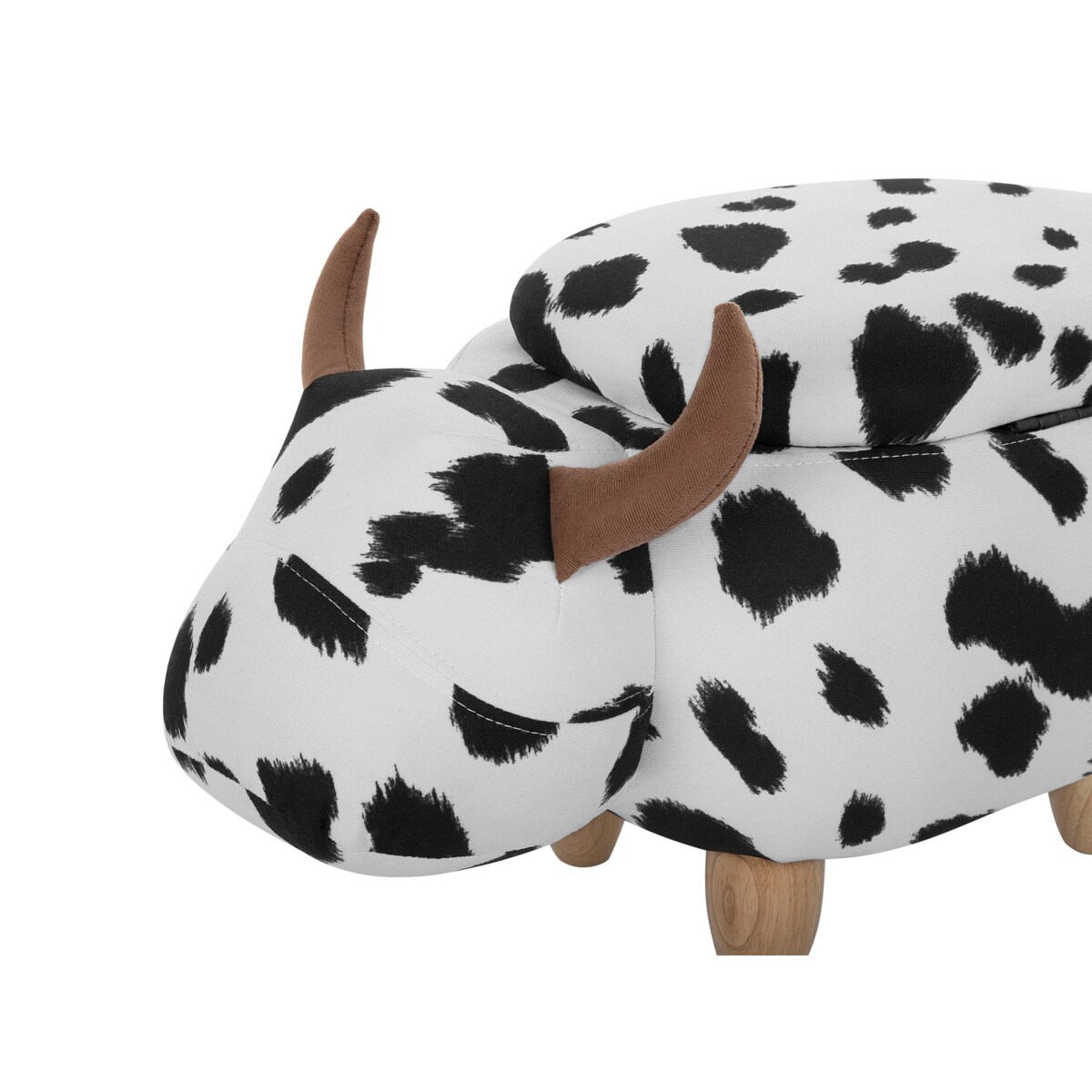 Pufa zwierzak ze schowkiem czarno-biała COW