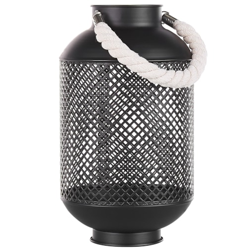 Lampion metalowy czarny CORON