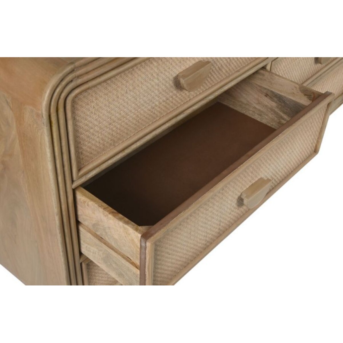 Komoda drewniano-rattanowa 88x160x42 cm VIVI - II z szufladami