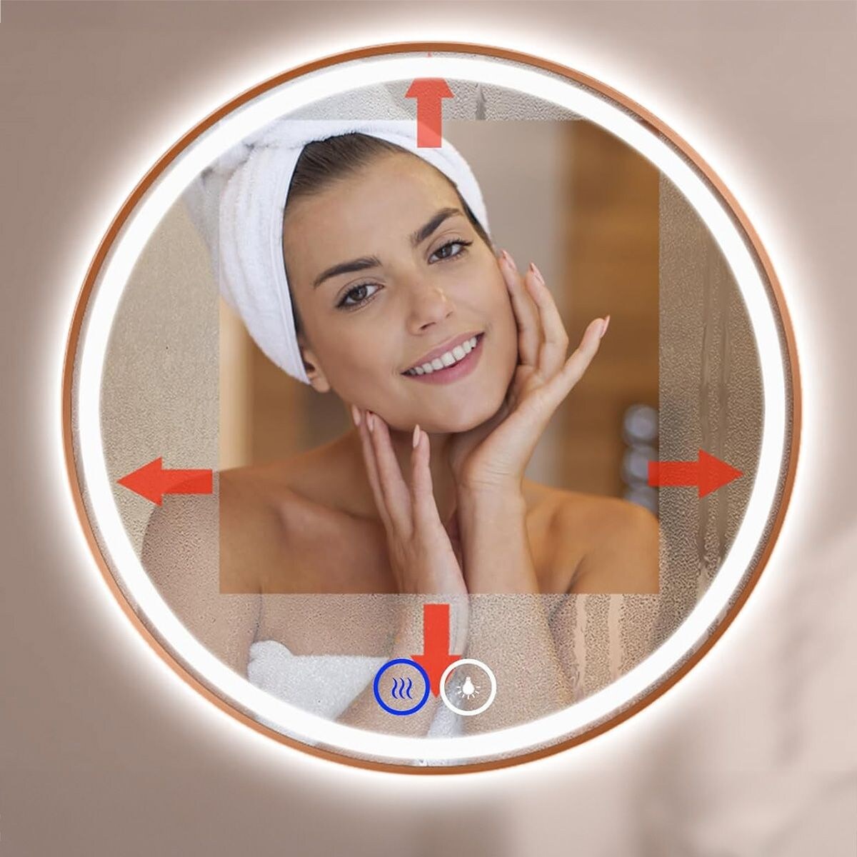 LUSTRO ŚCIENNE LED 90cm MMJ N miedziane szczotkowane