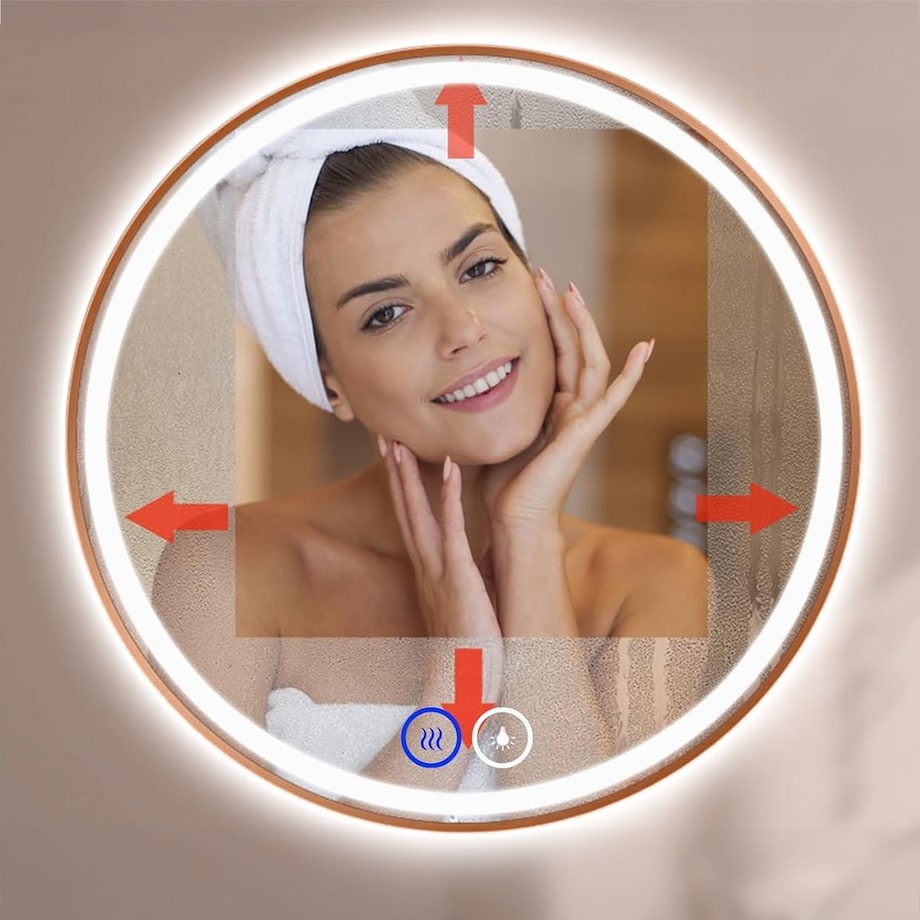 LUSTRO ŚCIENNE LED 90cm MMJ N miedziane szczotkowane