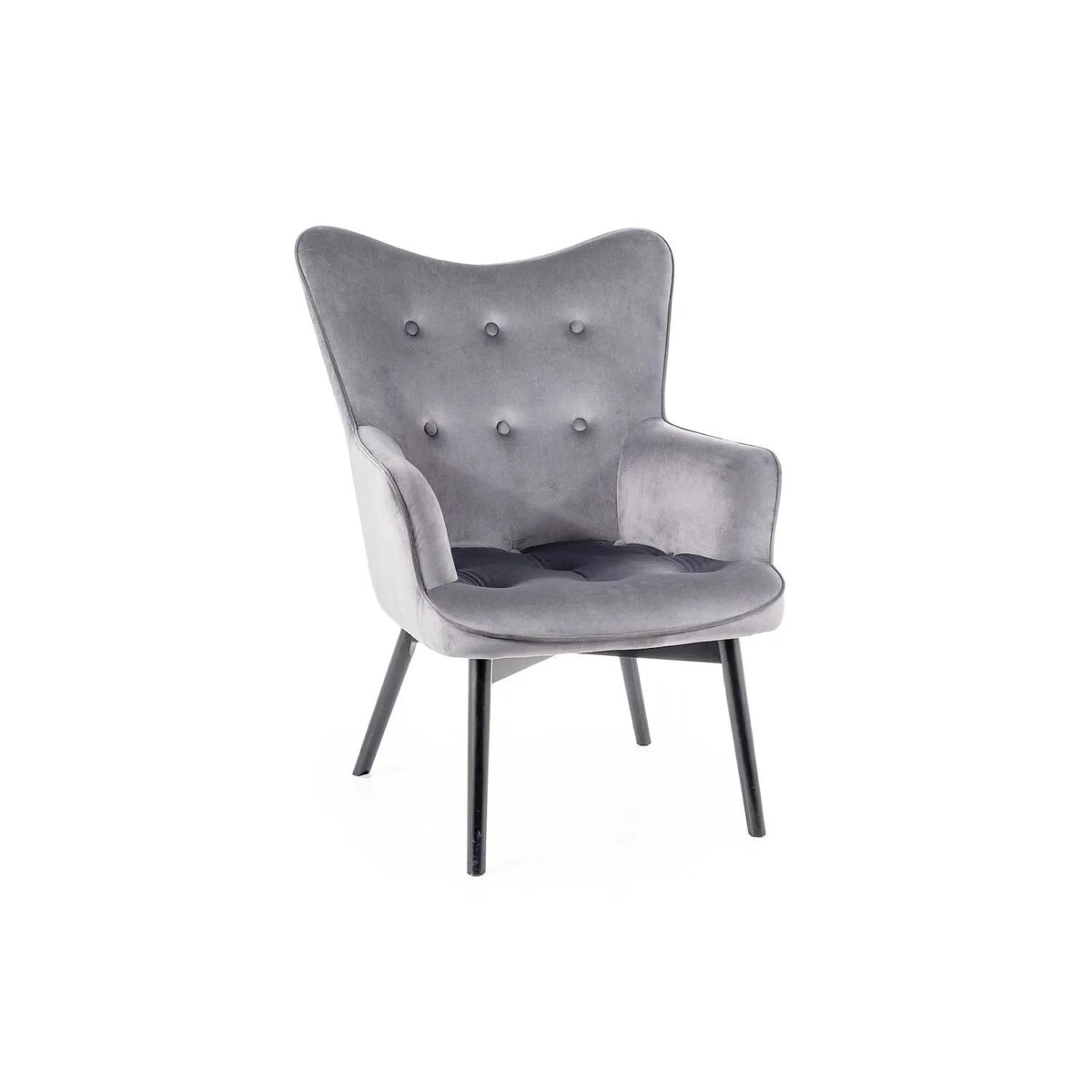 Fotel do salonu CARMEN VELVET szary