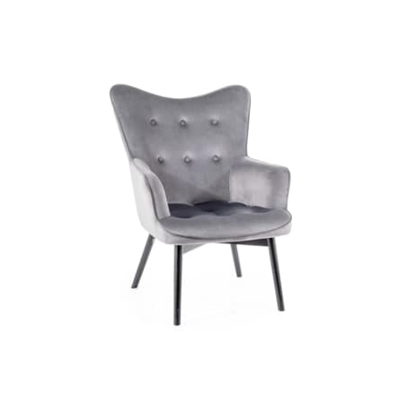 Fotel do salonu CARMEN VELVET szary