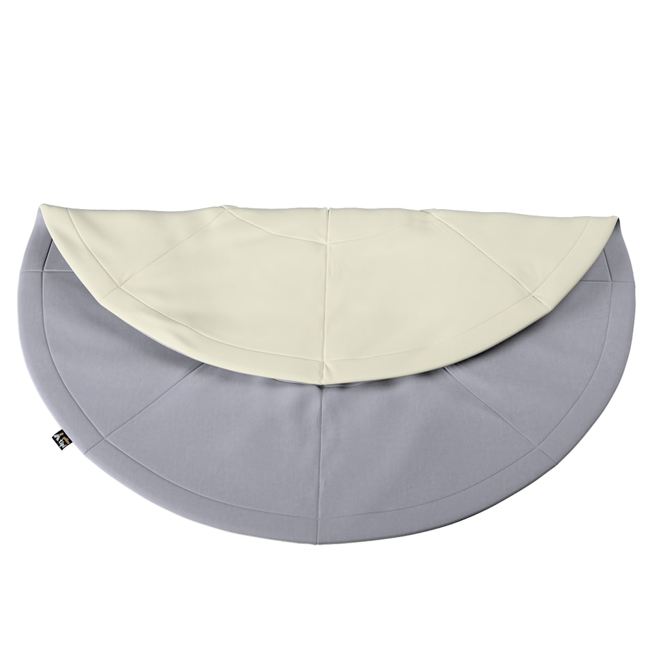 Mata okrągła, srebrzysty szary, 130cm, Posh Velvet