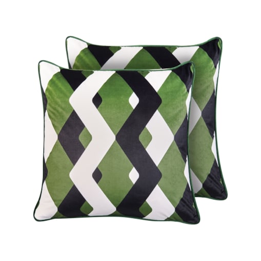 Zestaw 2 poduszek ogrodowych SWAY Wzór geometryczny 45 x 45 cm Kolorowy