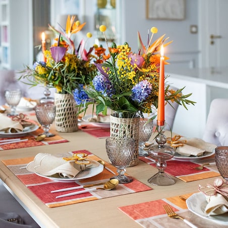 Powlekane podkładki Orange Symphony - 4 sztuki