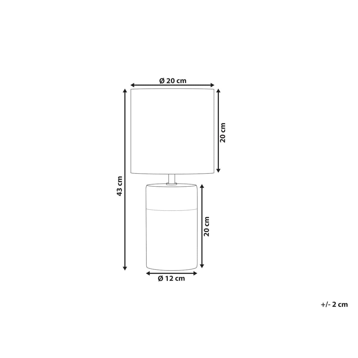 Lampa stołowa ceramiczna biała z jasnym drewnem ALZEYA
