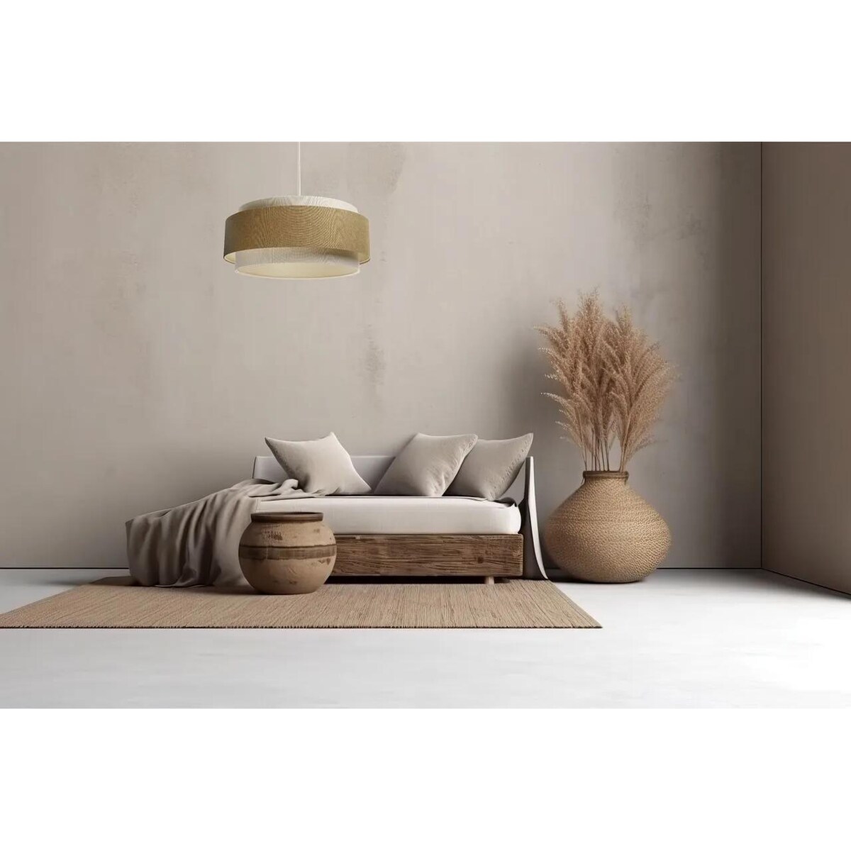 Lampa wisząca ERUTAN DUDU kremowa/żółta