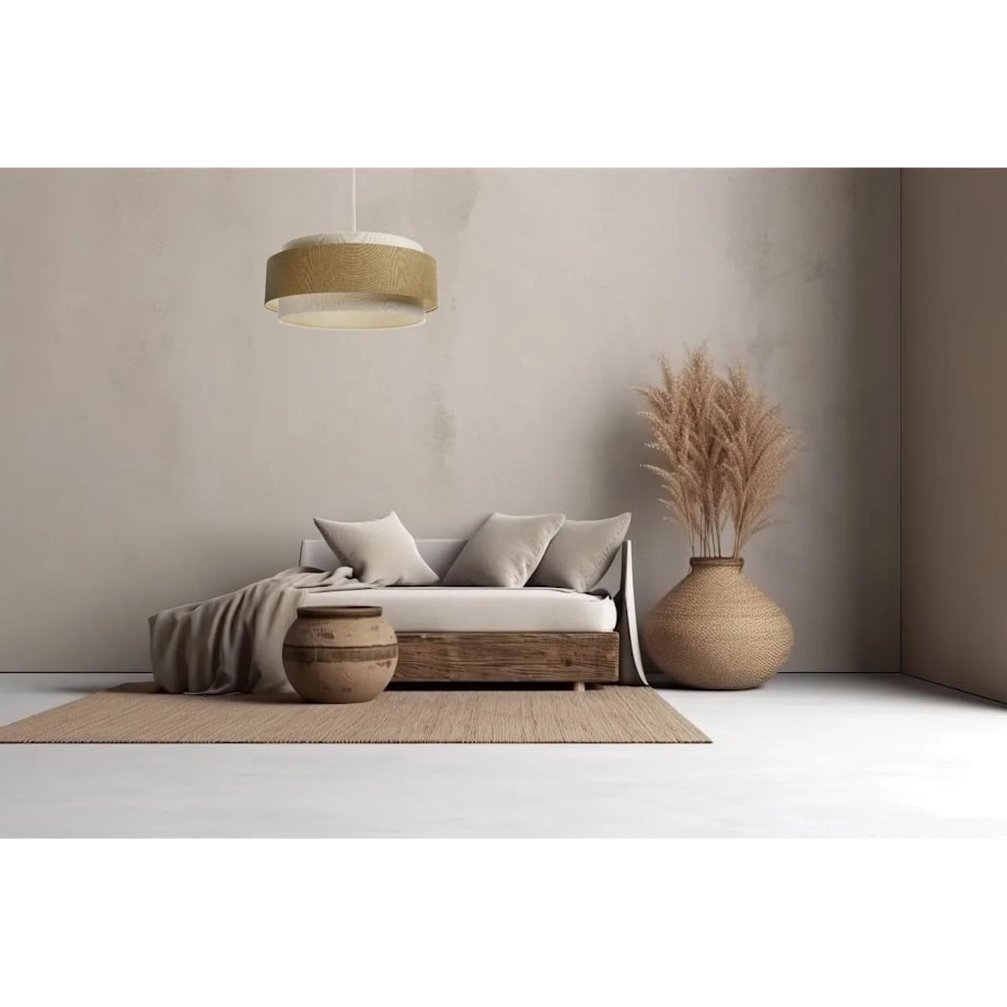 Lampa wisząca ERUTAN DUDU kremowa/żółta