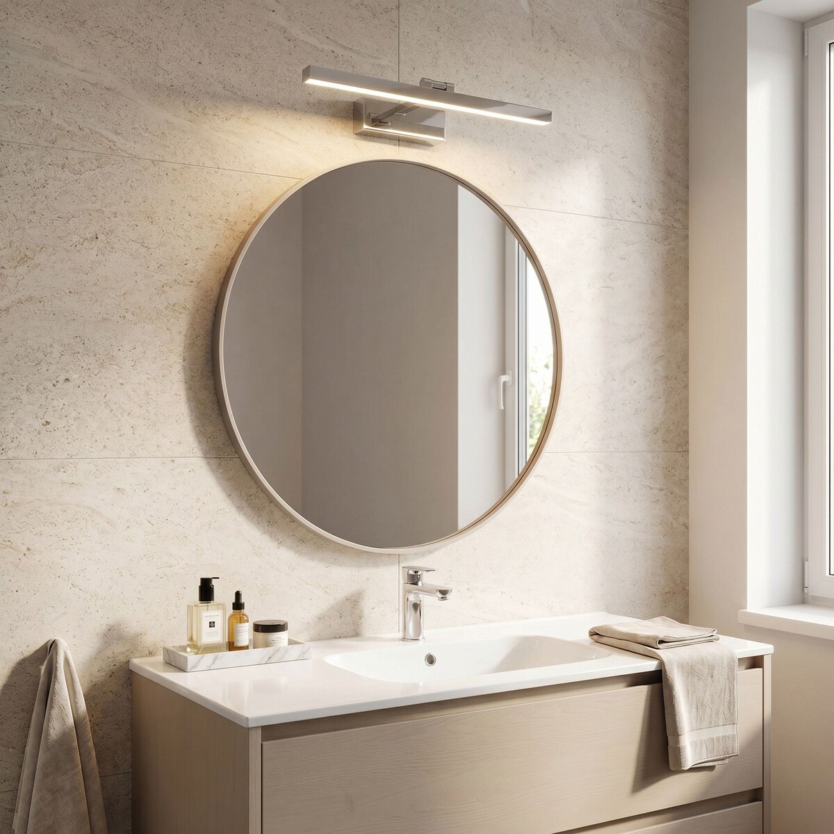 Kinkiet App1857-1W 40Cm Led Chrom, Aluminium, Tworzywo Sztuczne