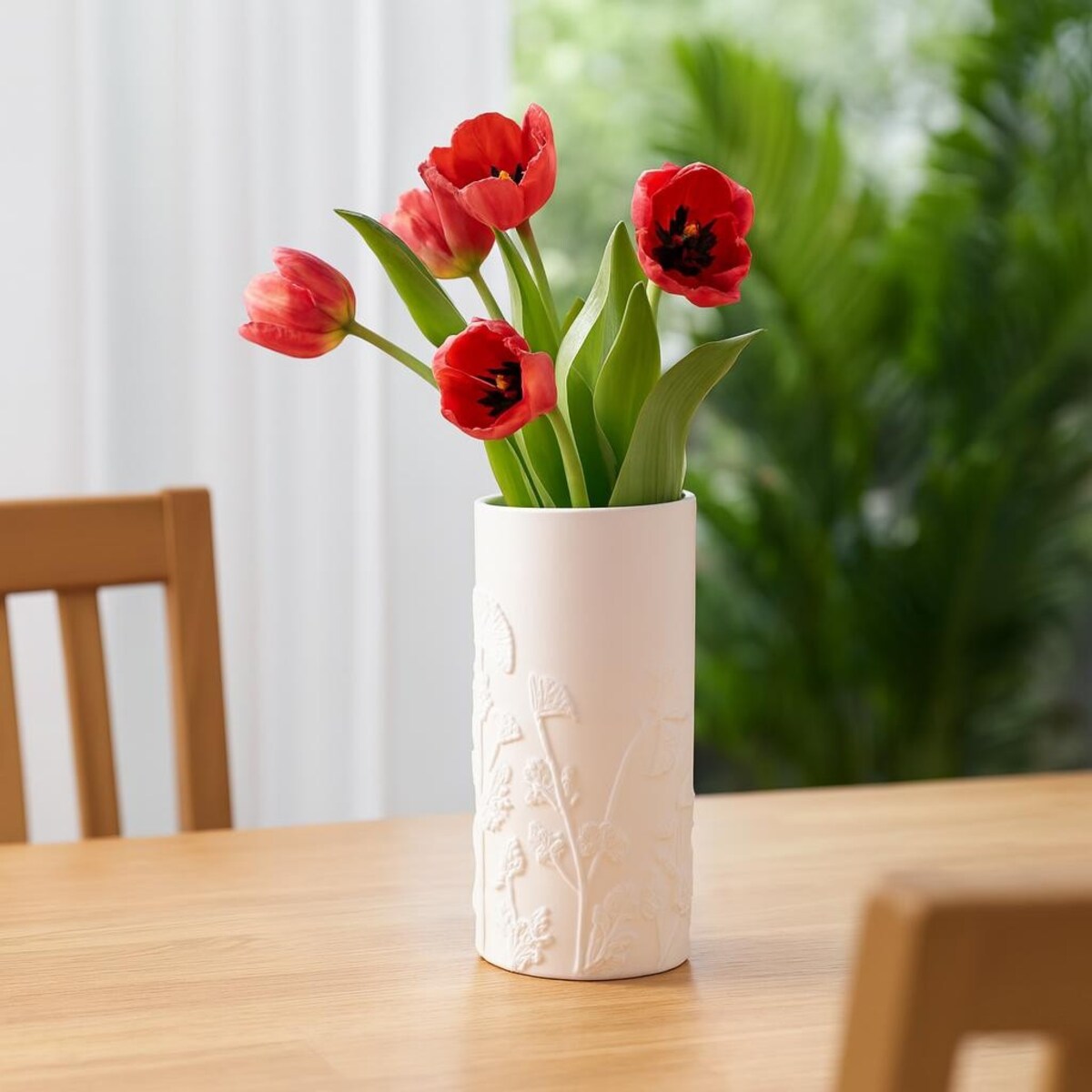Wazon ceramiczny biały 25x12x12 cm DAFFI