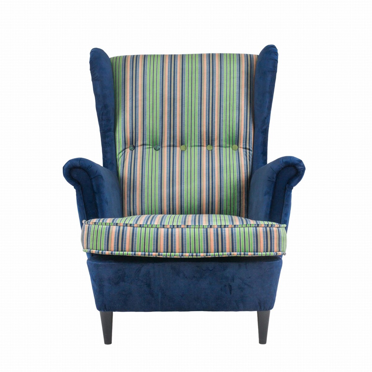 Fotel uszak Cambridge velvet – elegancki fotel wypoczynkowy do salonu i sypialni z autorskim wzorem