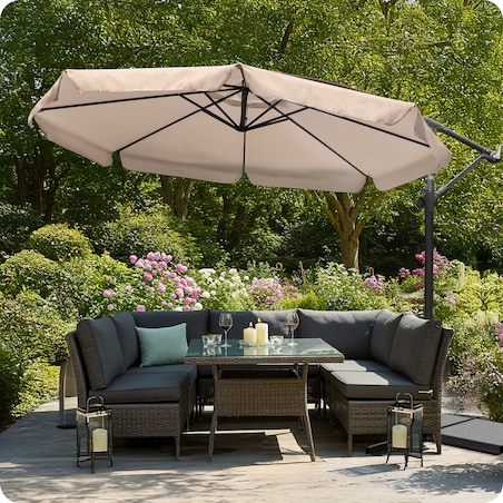 Parasol ogrodowy z wysięgnikiem pokrowiec 8 segmentów ø 350cm Plonos