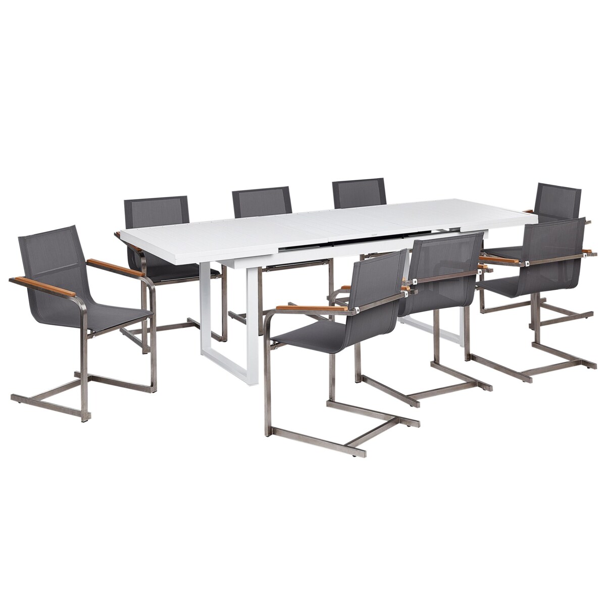 Zestaw ogrodowy dla 8 osób VALCANETTO/COSOLETO Metal Szary