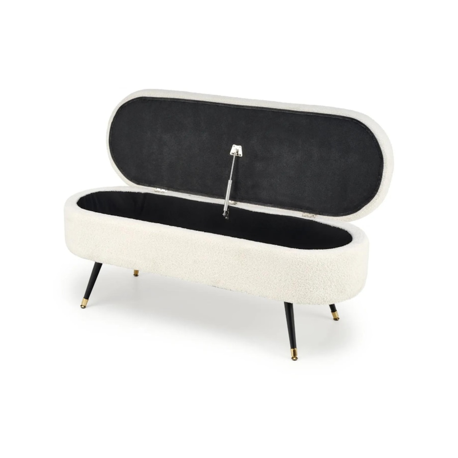 Ławka AVEIRO kremowa z pojemnikiem