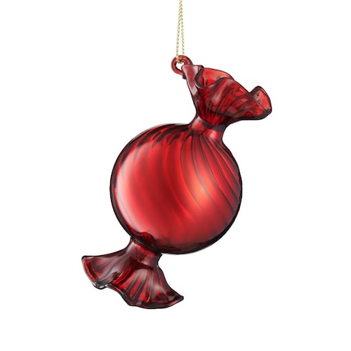 VILLA ITALIA Bombka szklana CUKIEREK red 9 cm