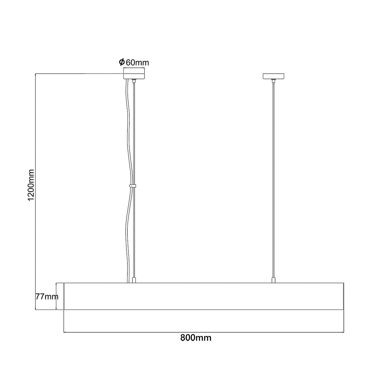 Lampa sufitowa wisząca Light Prestige Mira czarny LED 2700K-6500K (SMART) 1 szt.