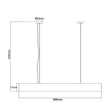Lampa sufitowa wisząca Light Prestige Mira czarny LED 2700K-6500K (SMART) 1 szt.