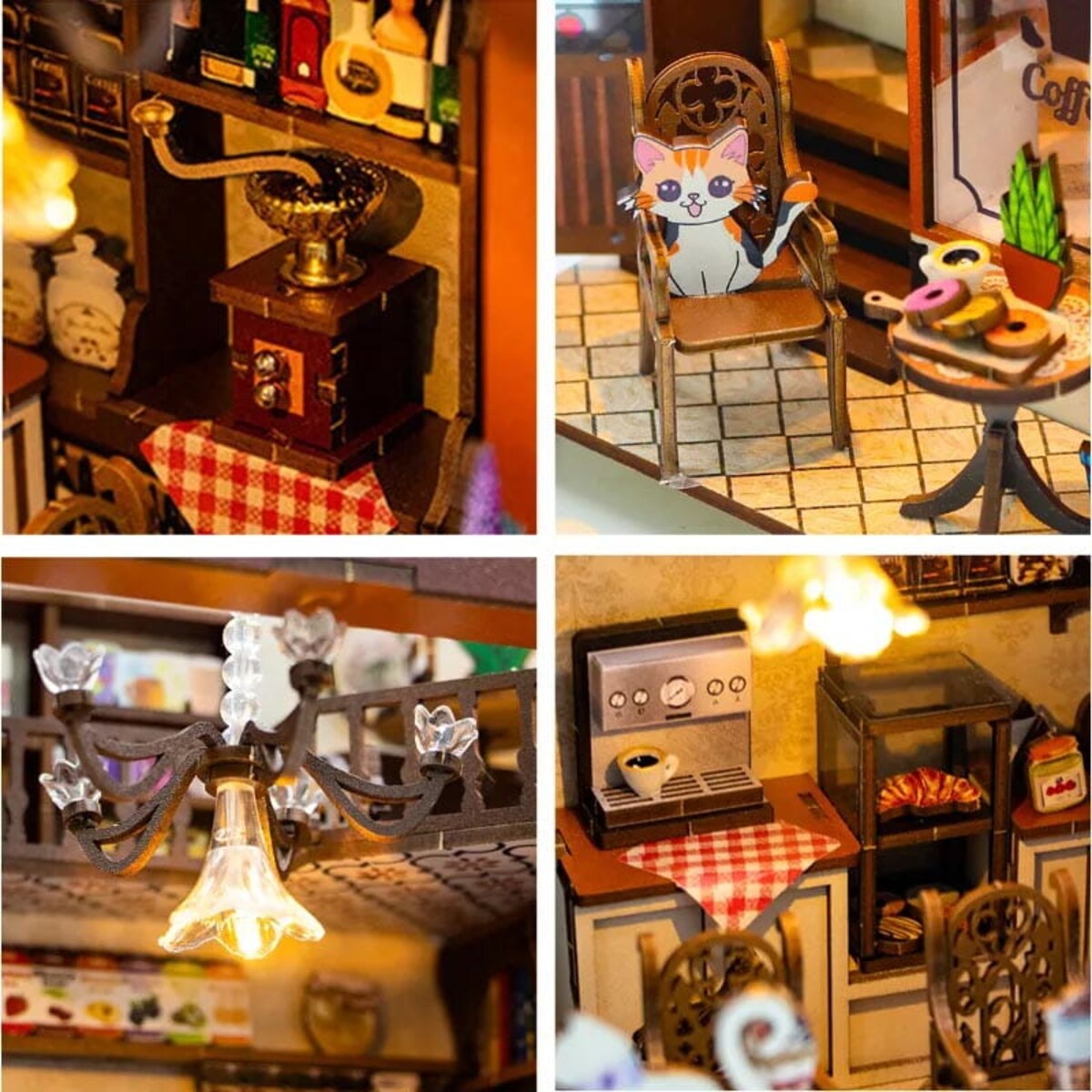 Miniaturowy domek Book Nook - Śniadanie na mieście