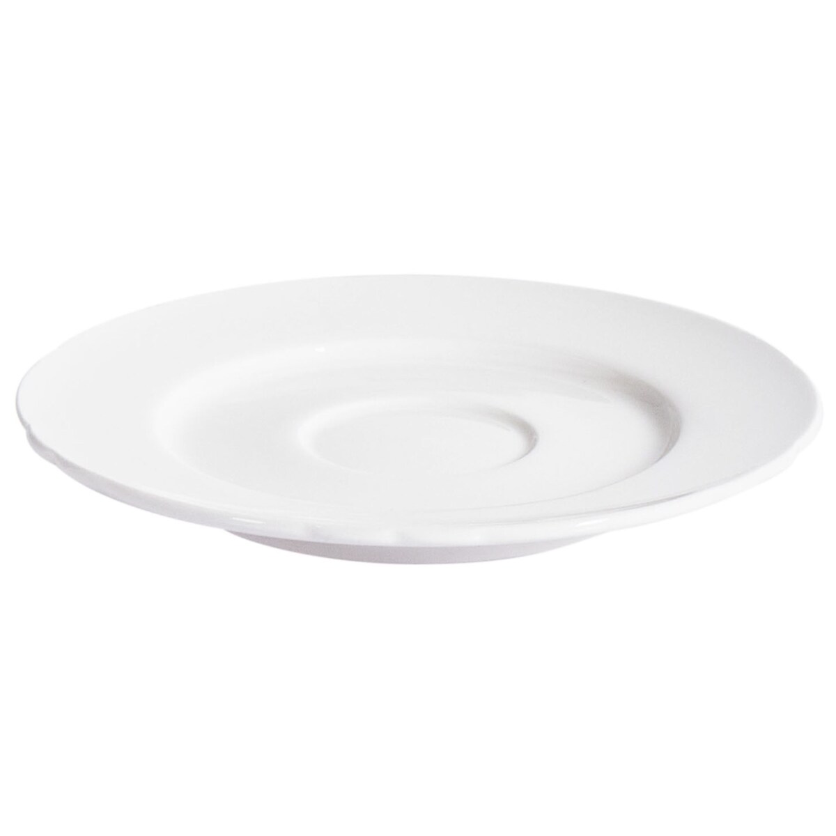 Zestaw 4 filiżanek ze spodkami ELDERBERRY Porcelana Biały