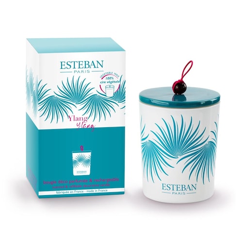 Świeca zapachowa (180 g) + ceramiczna przykrywka Ylang-Ylang Esteban