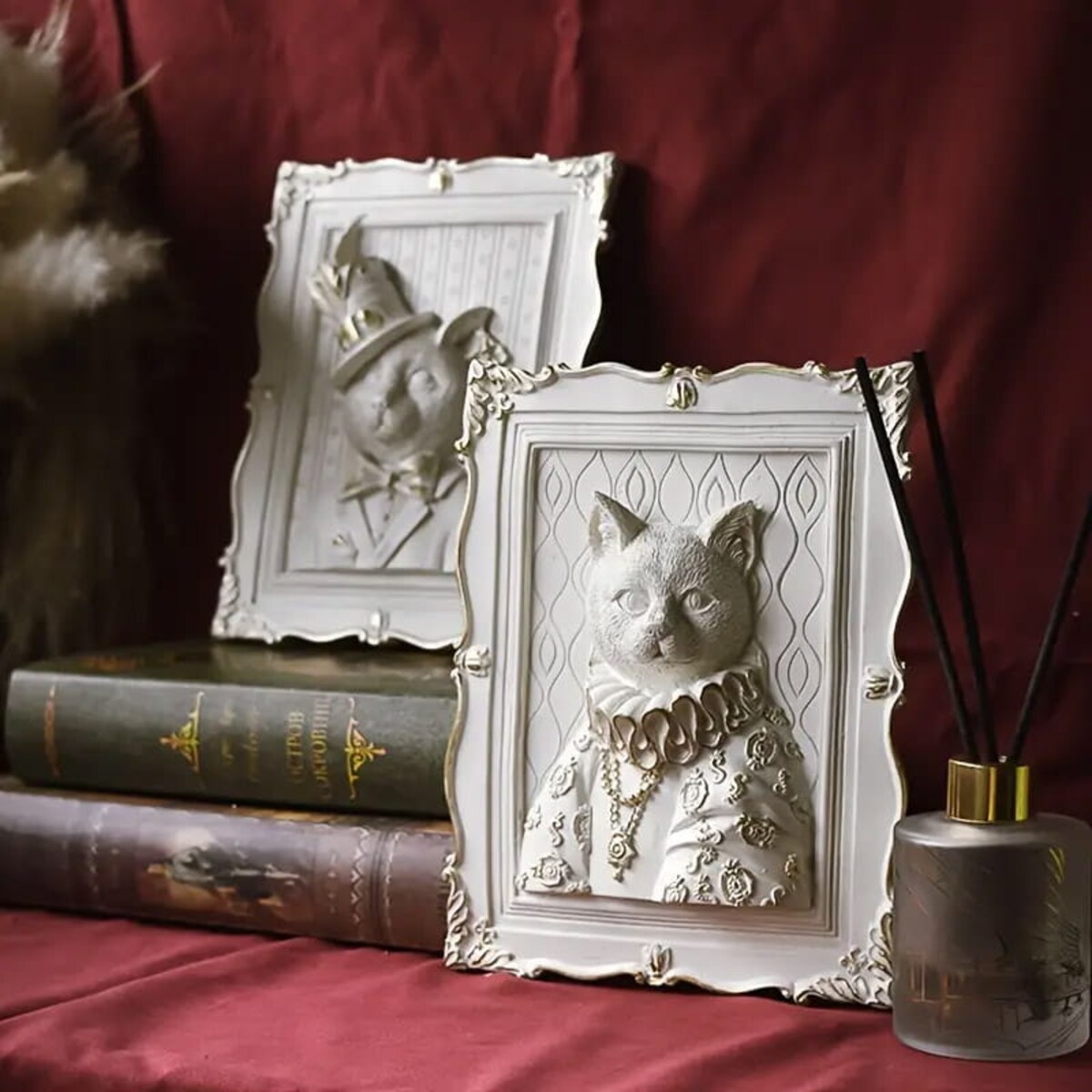 Malowanie 3D - Płaskorzeźba Królewski kot