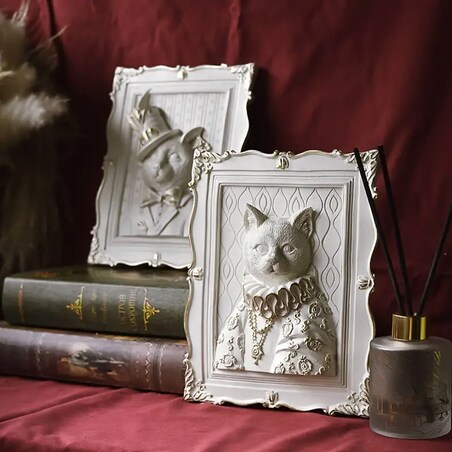 Malowanie 3D - Płaskorzeźba Królewski kot