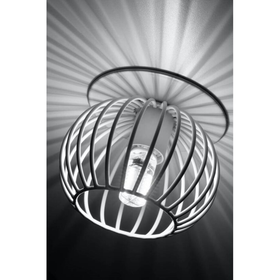 Biała lampa sufitowa 2268743 industrialna do przedpokoju druciak