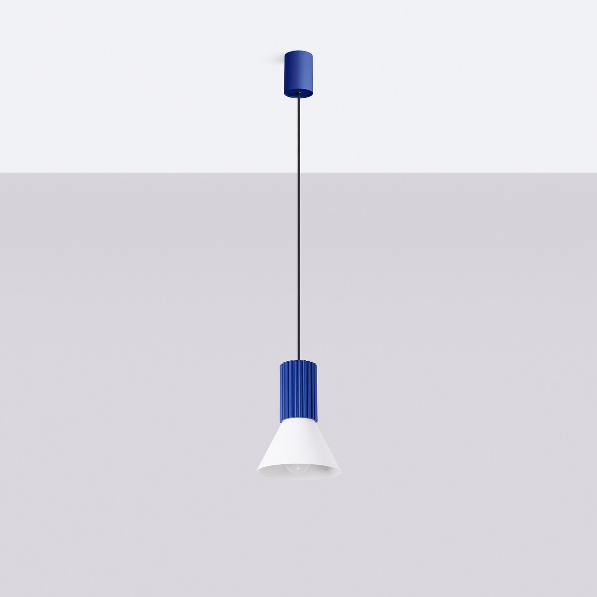 Lampa wisząca ESTRIA 1 biała/ultramaryna