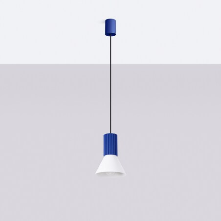 Lampa wisząca ESTRIA 1 biała/ultramaryna