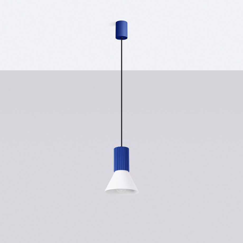 Lampa wisząca ESTRIA 1 biała/ultramaryna