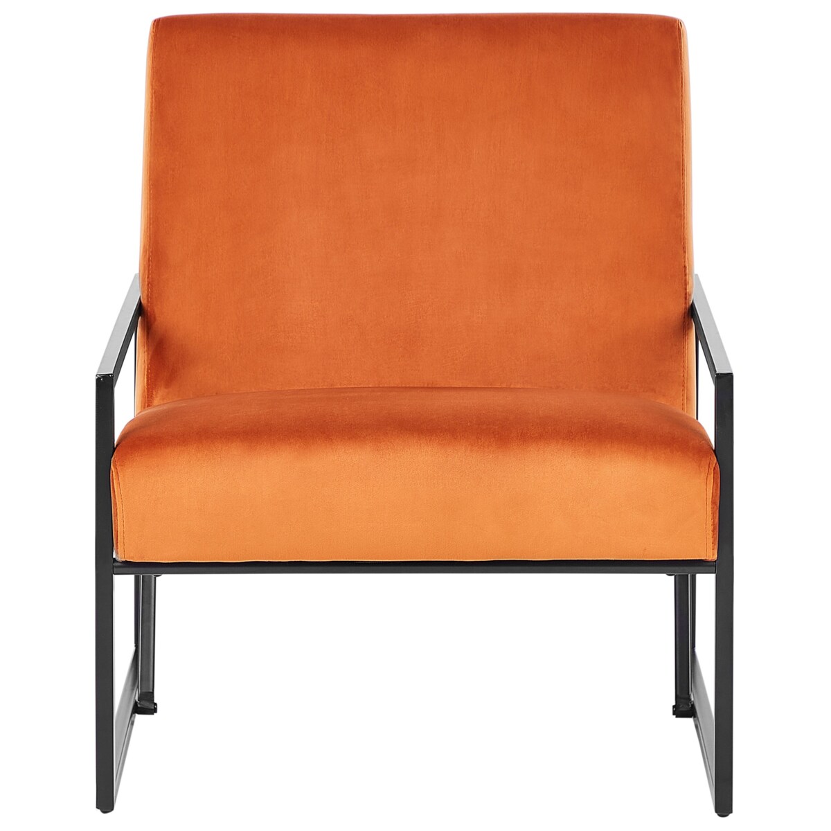 Fotel Welur Pomarańczowy DELARY