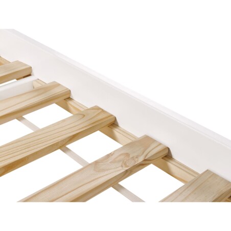 Łóżko wysuwane drewniane 90 x 200 cm białe LUNERAY