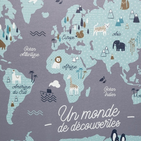 Mapa świata dla dzieci, dekoracja ścienna, 70x50 cm