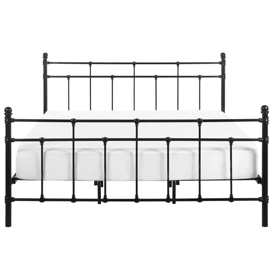 Łóżko metalowe 180 x 200 cm czarne LYNX