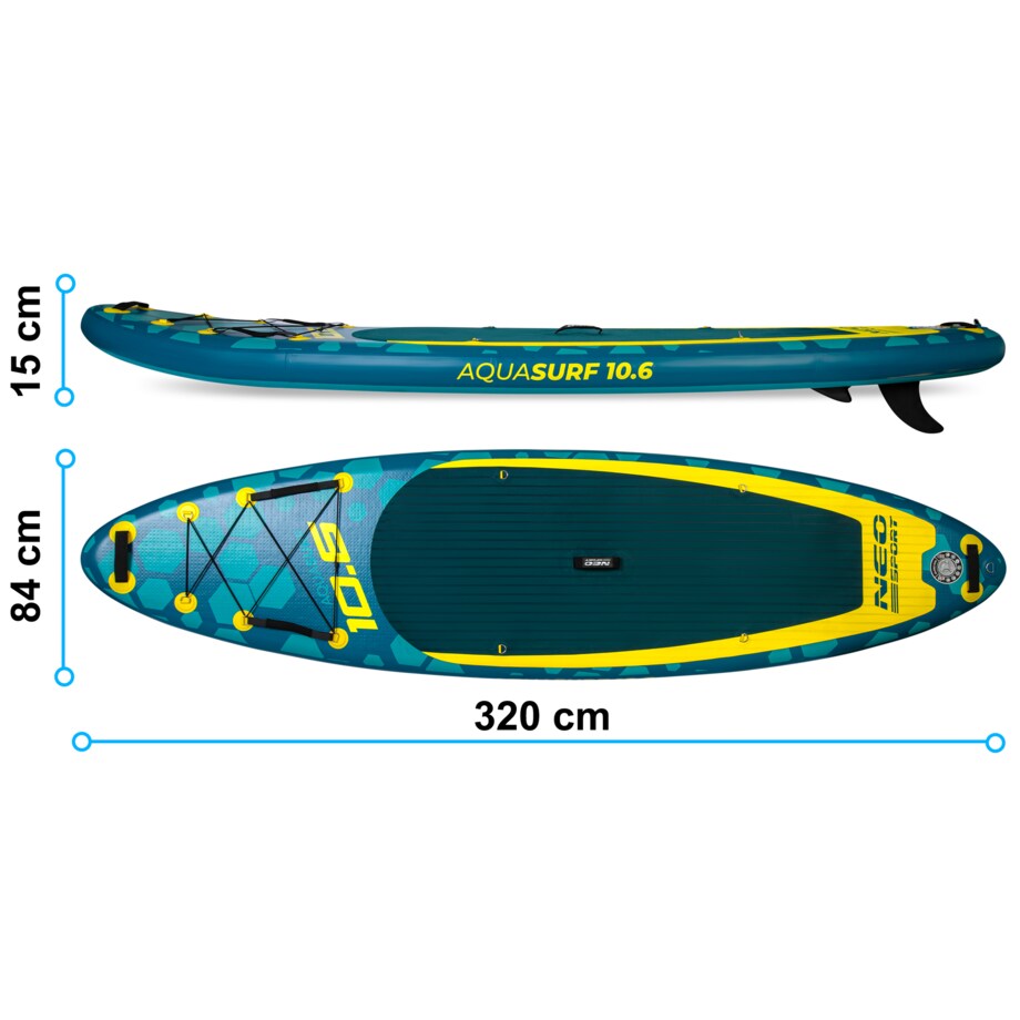 Deska SUP do pływania pompowana Paddle Aquasurf Neo-Sport 320cm ZESTAW